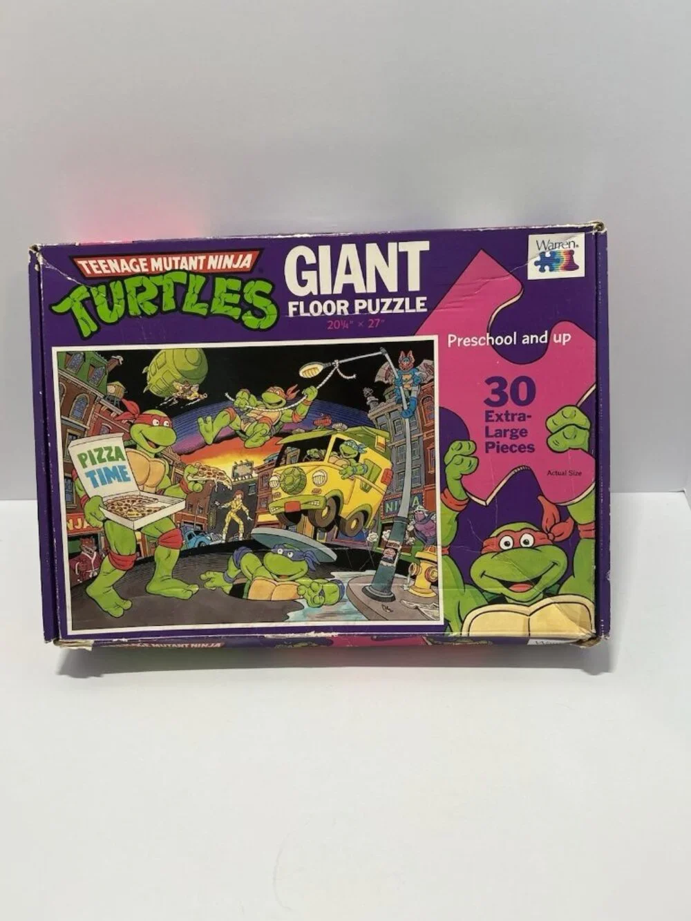 Vintage 1989 Teenage Mutant Ninja Turtles 30pc Giant Floor Puzzle TMNT Complete